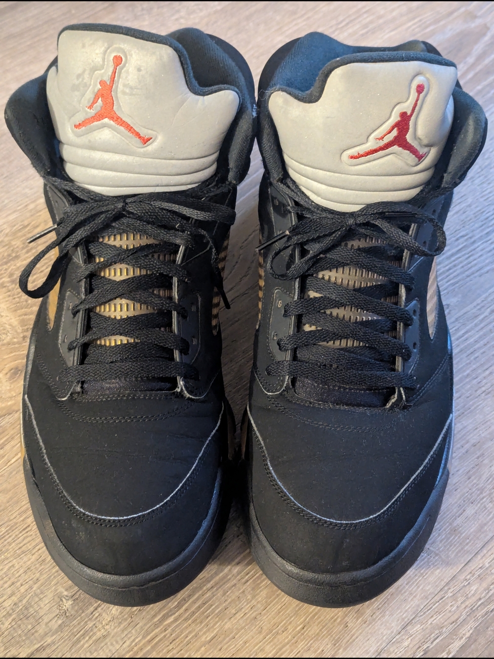 Nike Air Jordan Retro 5 Black MetallicHigh-Top Black/Gray Men’s Basketball Shoes